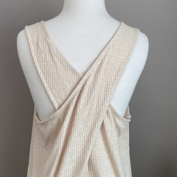 Old Navy Cream-Oatmeal Color Rib Maxi Dress Medium - Picture 5 of 7